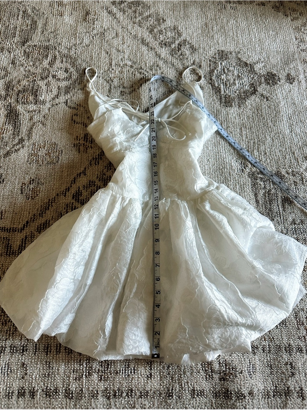 Caroline Constas White Floral Lace Mini Dress - Picture 3 of 5